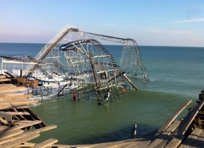 The Jet-Star roller coaster in Seaside Heights, which fell into the ocean during Superstorm Sandy. (Photo: Daniel Nee)