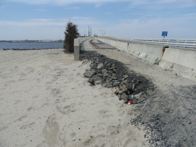 The area of the Mantoloking Bridge where repairs are needed following Superstorm Sandy. (Photo: Ocean County Engineering Dept.)