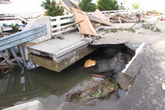 The Mantoloking Bridge in the days following Superstorm Sandy. (Photo: Ocean County Engineering Dept.)