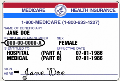 A sample Medicare card. (Photo: Medicare.gov)