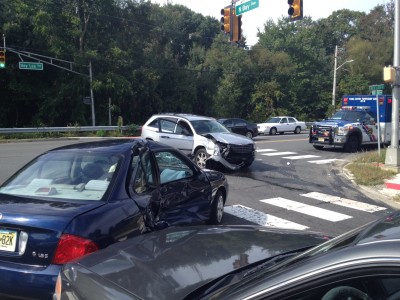 A crash at Bay and North Bay avenues in Toms River, Sept. 29, 2014. (Photo: TRPD)
