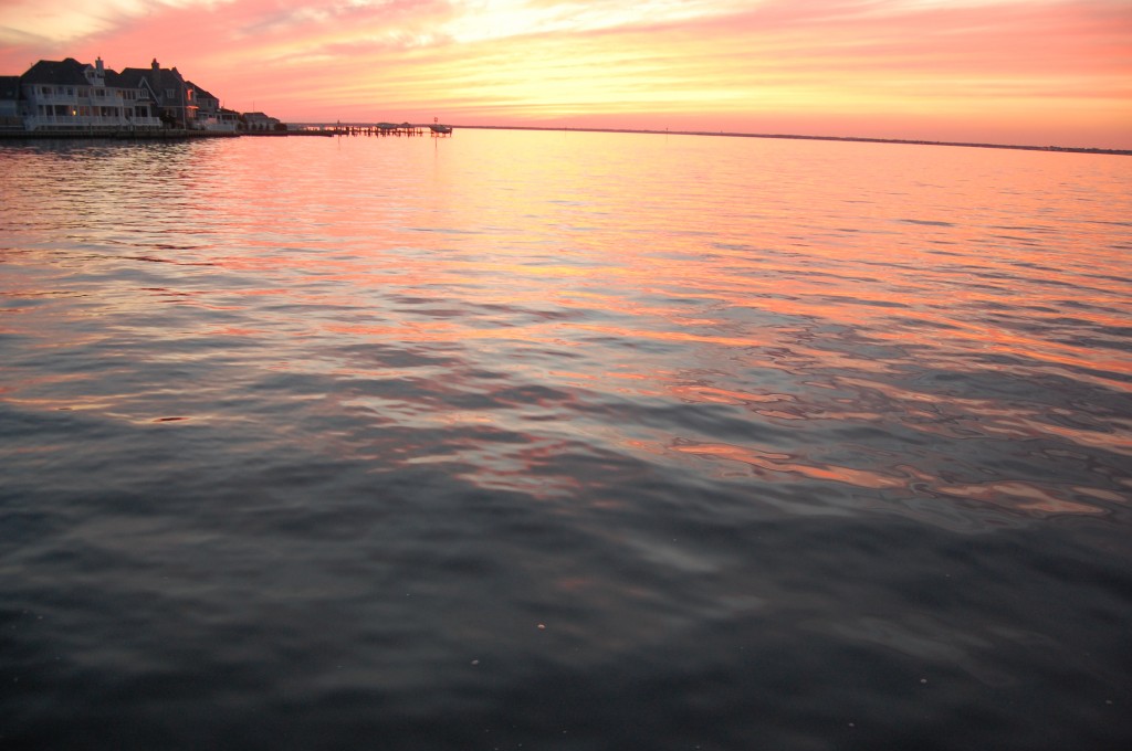 The Nov. 9, 2014 sunset over Barnegat Bay in Brick, N.J. (Photo: Daniel Nee)