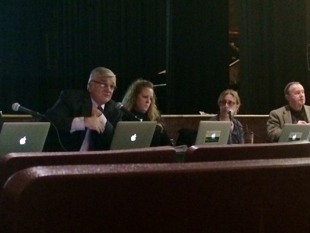 Brick Superintendent Walter Uszenski (left) at a Board of Education meeting in 2014. (Photo: Daniel Nee)