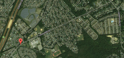 The area near Lanes Mill Elementary School where sidewalks will be installed. (Credit: Google Maps)