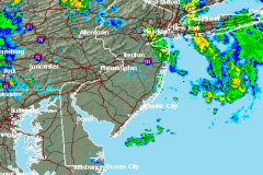 Scattered showers and thunderstorms around N.J. early Monday morning. (Credit: NWS)