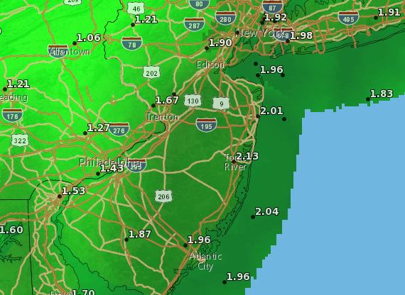 Forecast rain totals through Sunday night. (Credit: National Weather Service)