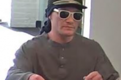 A photo of the suspect in a Toms River bank robbery. (Credit: TRPD)
