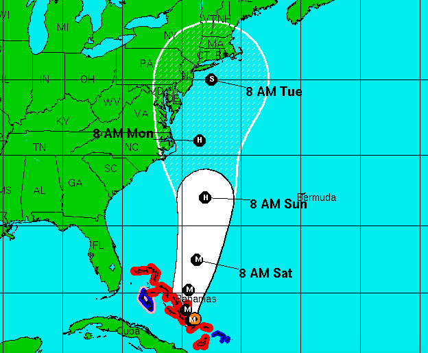 National Hurricane Center forecast, 11am, Oct. 1, 2015 (Credit: NHC)