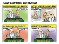 A cartoon portrayal of two Brick Township Council candidates. (Credit: Ducey Team for Brick)
