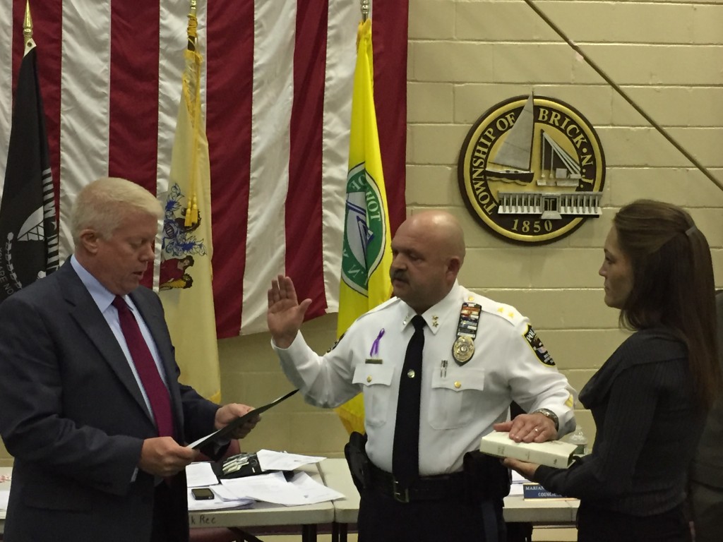 Chief James Riccio is sworn into office. (Photo: Daniel Nee)