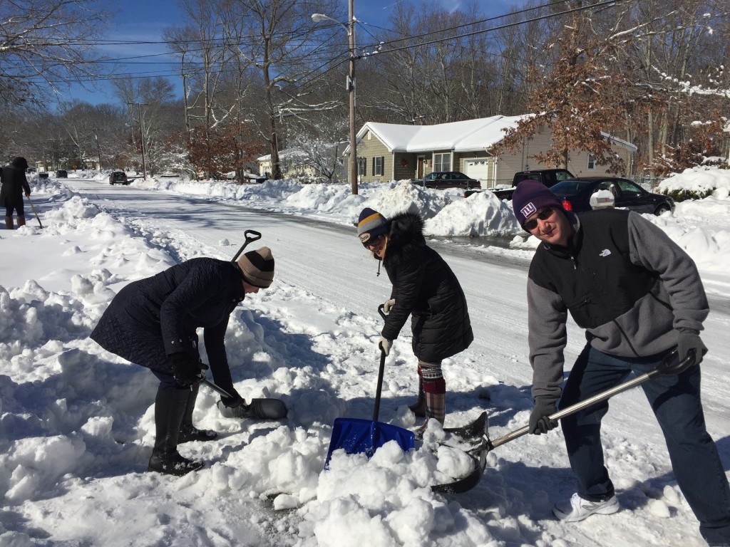 Local residents dig out of a snowstorm that dumped 20 inches on Ocean County. (Photo: Daniel Nee)
