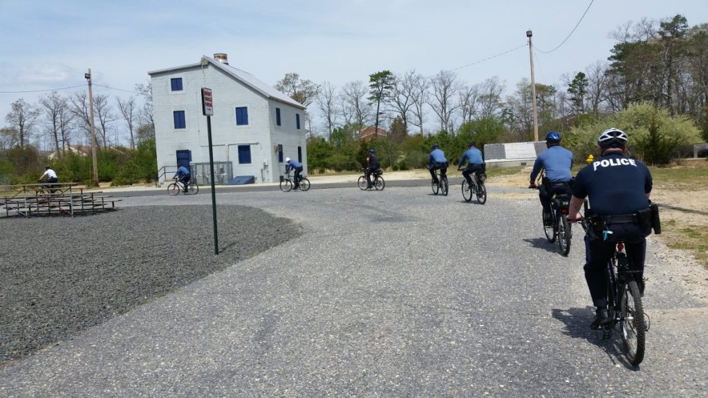 Brick police officers train for bicycle patrols. (Photo: Brick Twp. Police)
