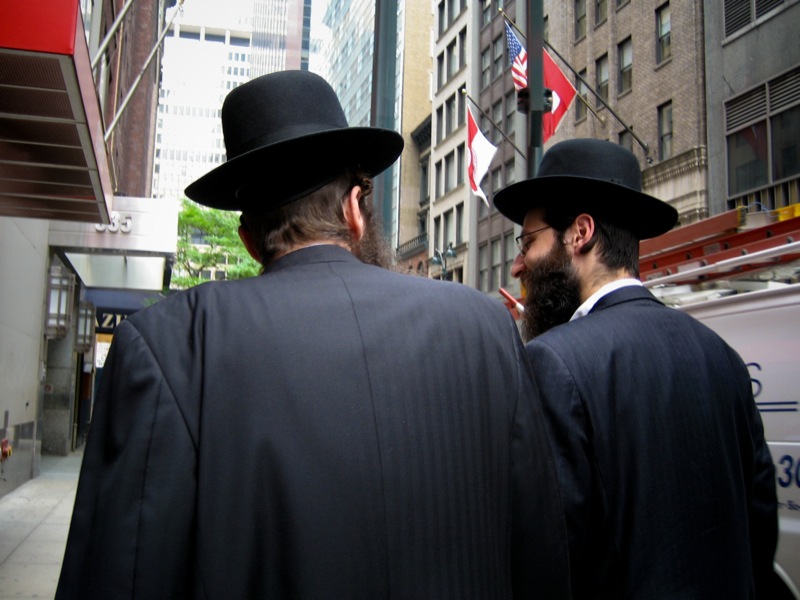 Orthodox Jewish men. (Photo: Ernst Moeksis)