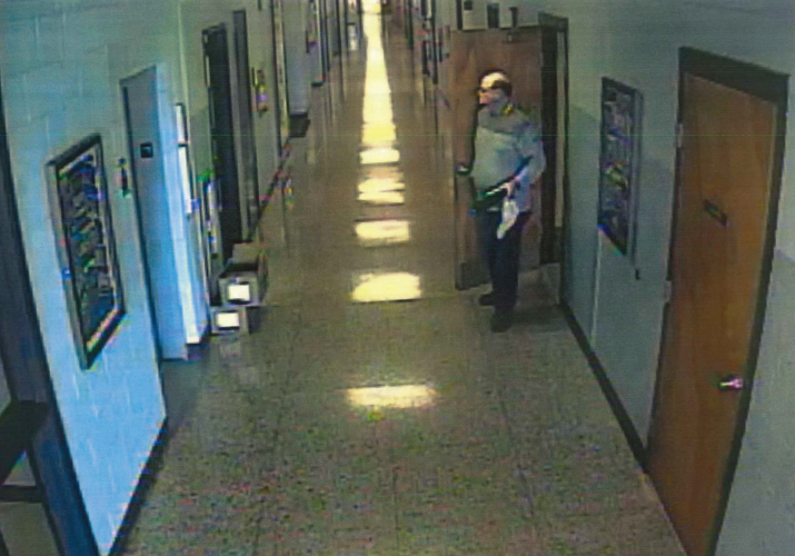 A man being sought by Brick police, at St. Dominic School May 18. (Photo: Brick Twp. Police)