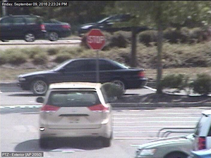 The suspect vehicle (car in the background) in an incident of illegal photography at a store dressing room. (Photo: Brick Twp. Police)
