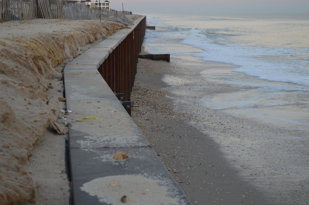 Brick's sea wall exposed after the Jan. 23, 2017 nor'easter. Photo Jan. 25, 2017. (Photo: Daniel Nee)