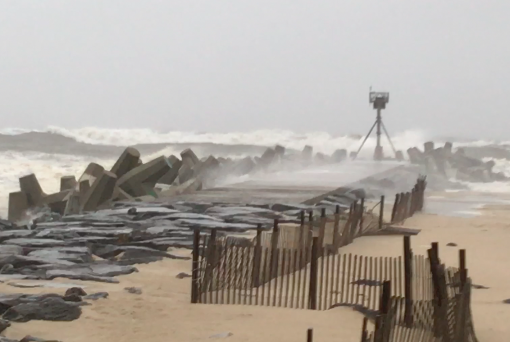 Waves whipped up at Manasquan Inlet from the Jan. 27, 2017 nor'easter. (Photo: Daniel Nee)