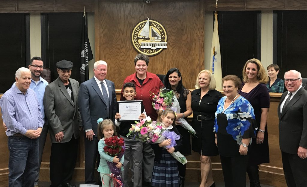 Councilwoman Marianna Pontoriero is joined by family and colleagues, Nov. 13, 2017. (Photo: Daniel Nee)