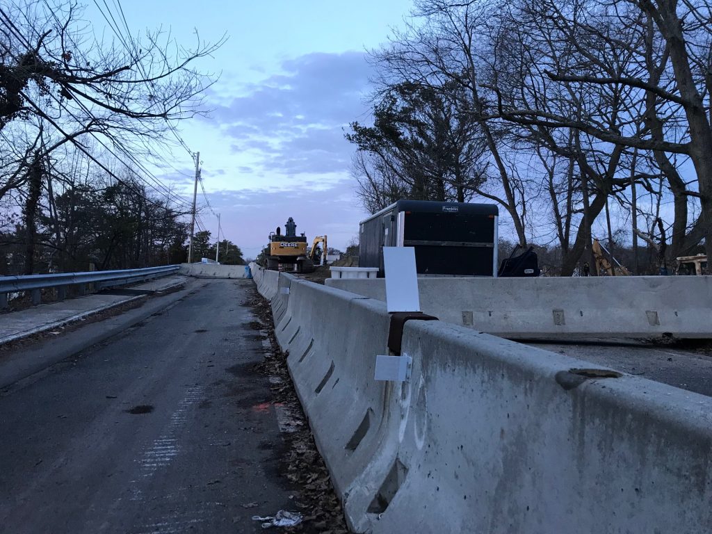 Construction on the Midstreams Bridge, Jan. 2018. (Photo: Daniel Nee)
