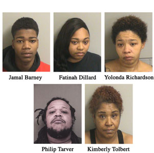 Suspects arrested in a heroin/drug distribution ring. (Photos: TRPD)