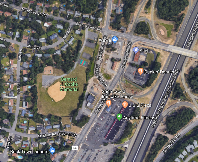 Bernie Cooke Park, Brick, N.J. (Credit: Google Maps)