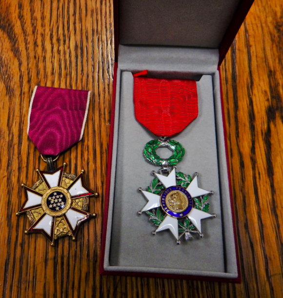 John Santillo's Legion of Honour award.