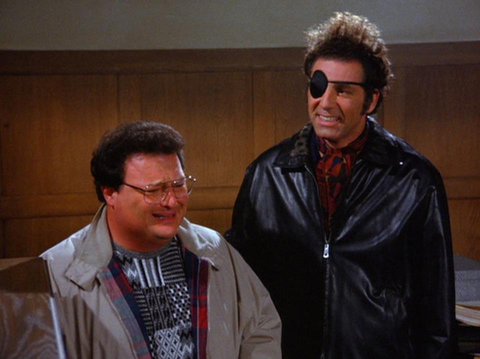 Newman and Kramer appear in municipal court. (Credit: Seinfeld)