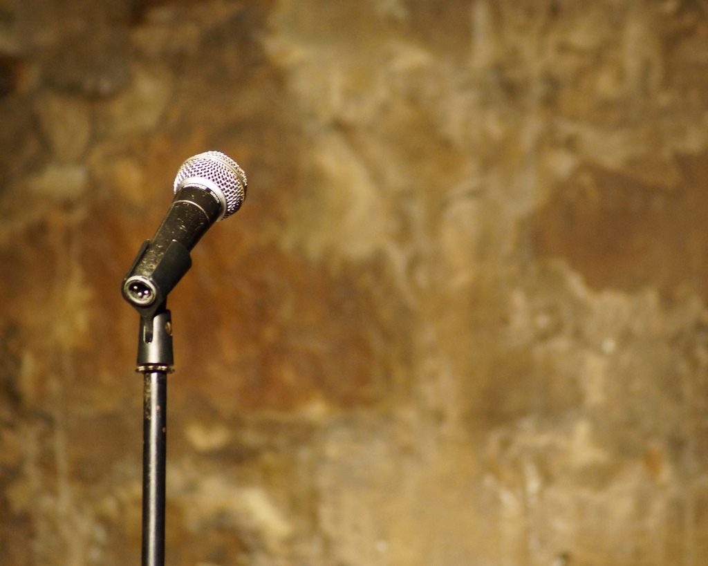 Comedy show microphone. (File Photo)