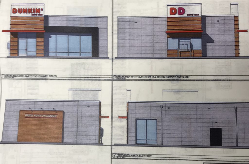 A rendering of an approved Dunkin' Donuts on Route 88 in Brick. (Photo: Daniel Nee)