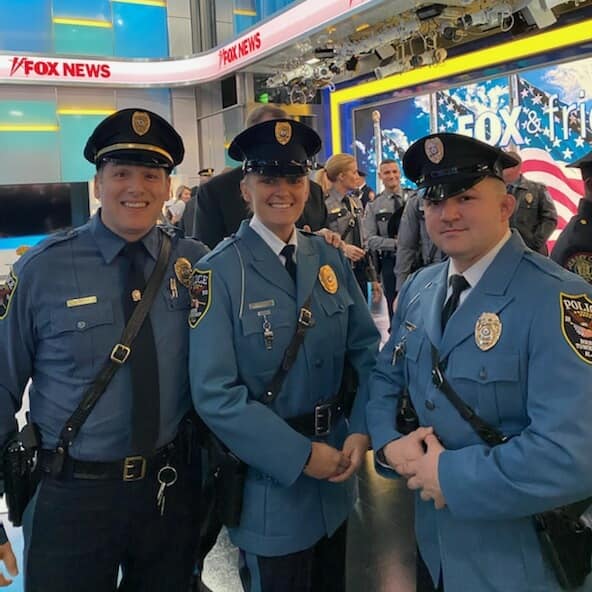 Brick police officers are honored on Fox News Channel, Jan. 9, 2020. (Photo: Brick Twp. Police)