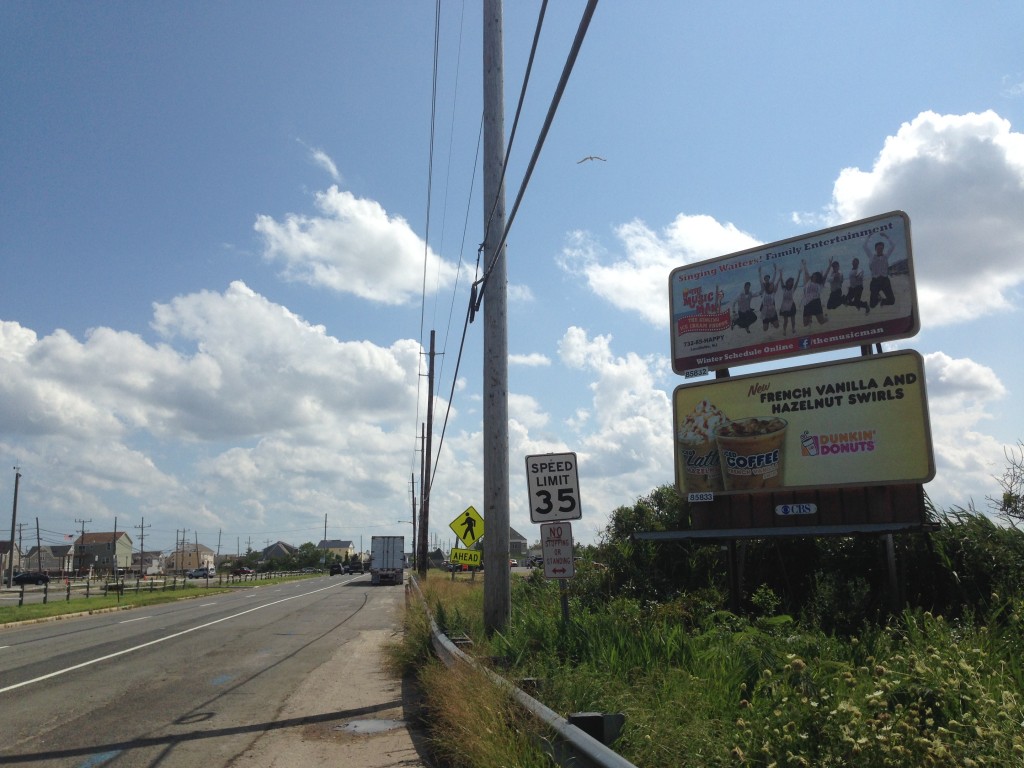 A billboard on Route 35 in Brick may not be there for long, the township's mayor says. (Photo: Daniel Nee)