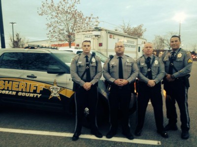 Ocean County Sheriff's officers at Brick Plaza. (Photo: OCSD)