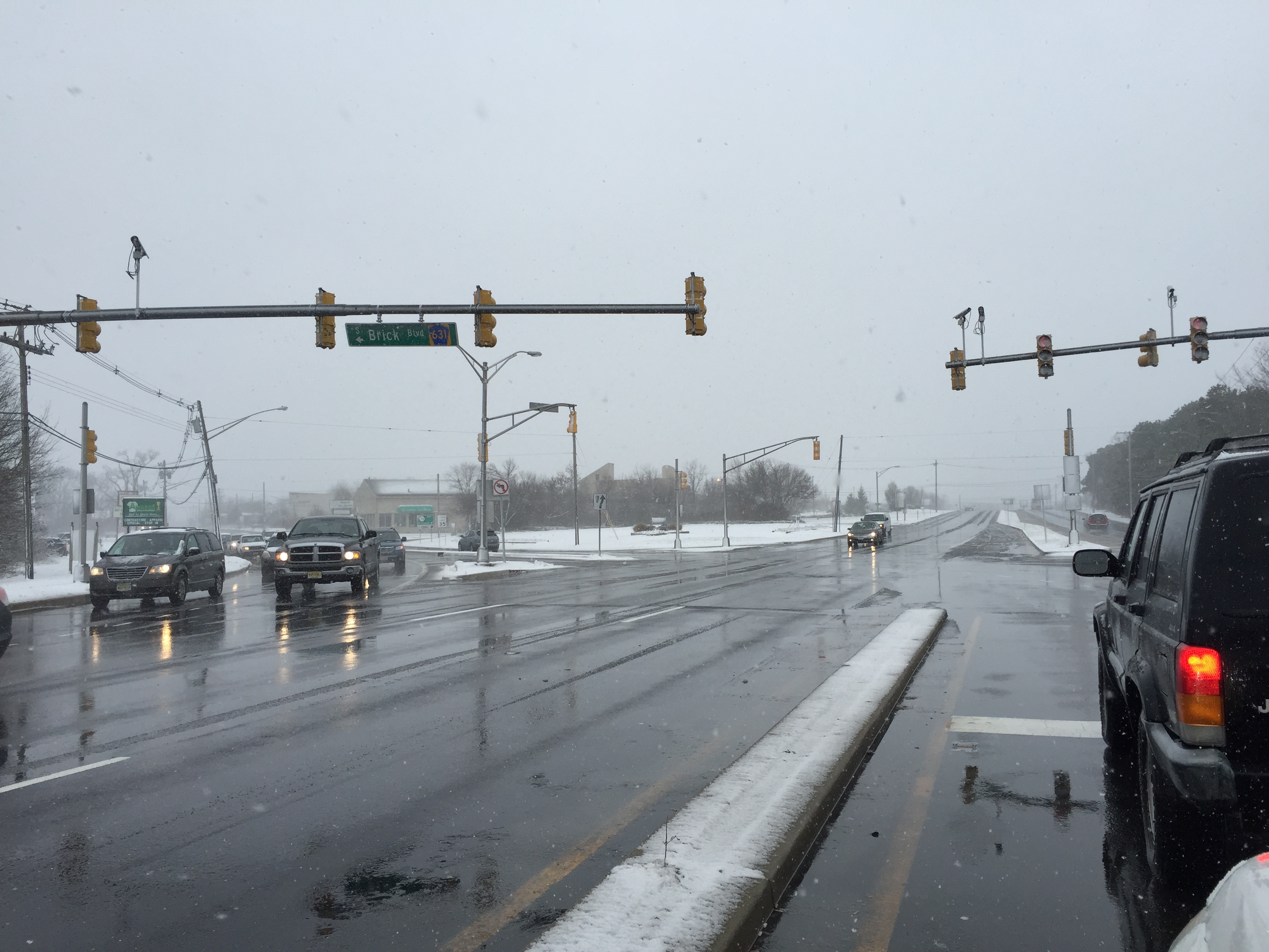 The intersection of Route 70 and Brick Boulevard, just after 12 noon, Monday, Jan. 26, 2015. (Photo: Daniel Nee)