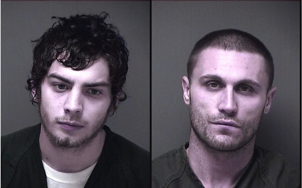 Christopher Camargo, 22, of Oakridge Parkway in Toms River and Leonard Larson, 29, of Yardarm Court in Bayville, suspects in a Route 37 bank robbery. (Photo: Ocean County Jail)