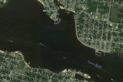 Gladney Avenue, where a vehicle was seen entering the ice on the Toms River, is located near Money Island. (Credit: Google Maps)