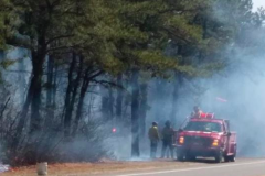 The state Forest Fire Service leads a controlled burn on Route 539 in Manchester over the weekend. (Photo: NJ Forest Fire Service)