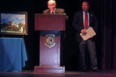 Gene Donatiello, Brick Township Historian, accepts a lifetime achievement award. (Supplied Photo)