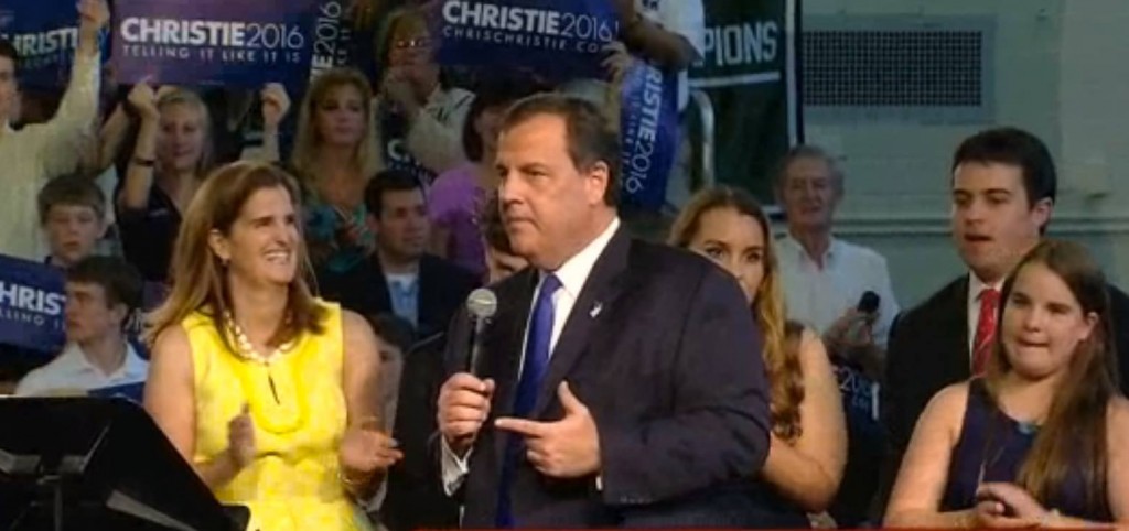 Gov. Chris Christie announces his run for the presidency. (Credit: News12 New Jersey)