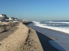 A steel sea wall along Brick's oceanfront after a nor'easter, Oct. 6, 2015. (Photo: Daniel Nee)