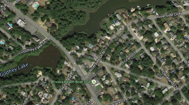 The area near Godfrey Lake where a Brick Township teen got stuck Dec. 26, 2015. (Credit: Google Maps)