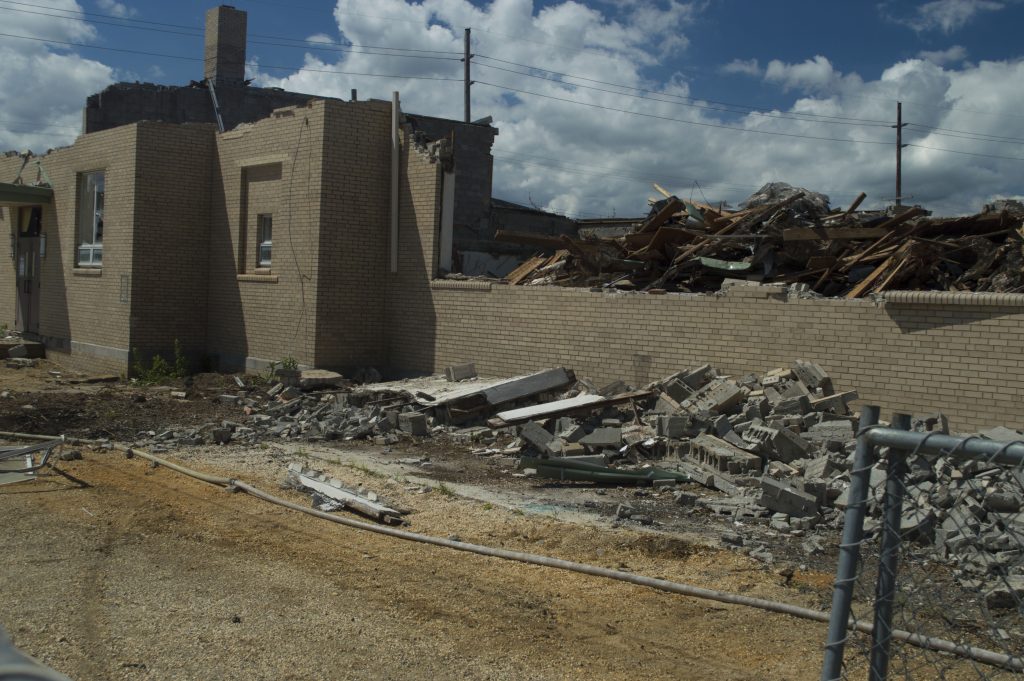 Demolition at the Our Lady of Peace Catholic Church in Normandy Beach, Brick, N.J., July 11, 2016. (Photo: Daniel Nee)