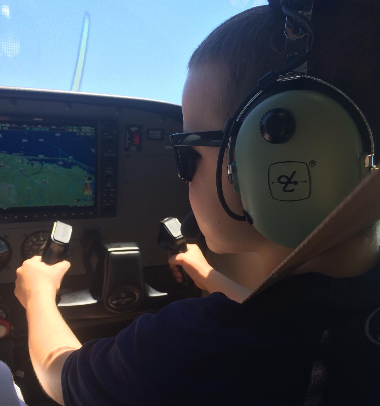 Matthew Dougard, 6, of Brick, in the cockpit of the "Nikki." (Photo: Kelly Dougard)