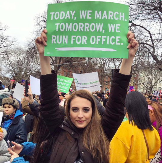 A sign at a protest march, Jan. 2017. (Credit: Ocean County Democrats)