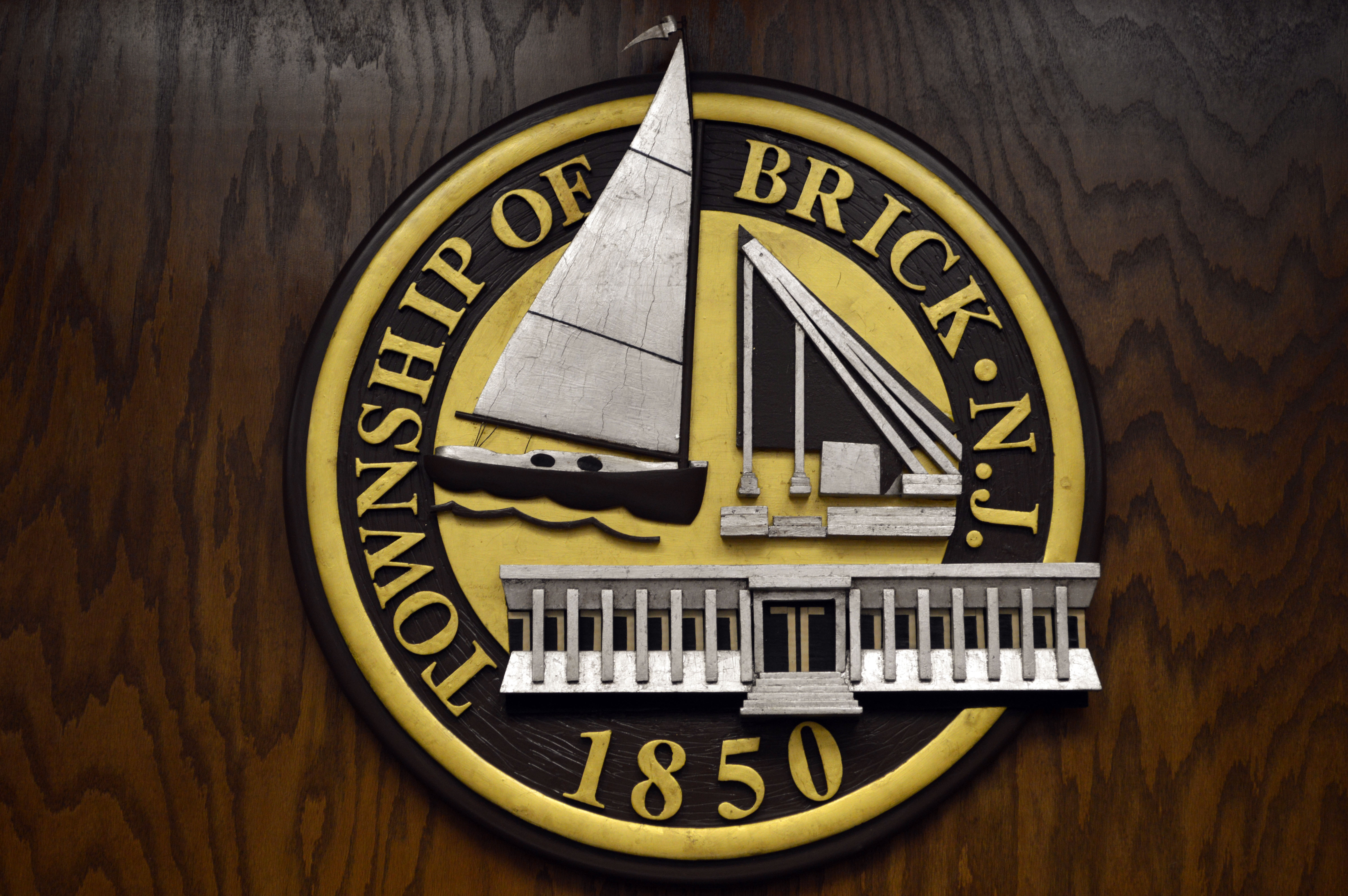The logo of Brick Township, N.J. (Photo: Daniel Nee)