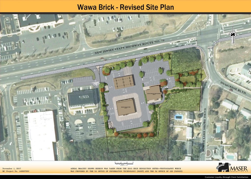 The revised plan for a Wawa and quick-serve restaurant at Route 70 and Duquesne Boulevard. (Courtesy: John Jackson)