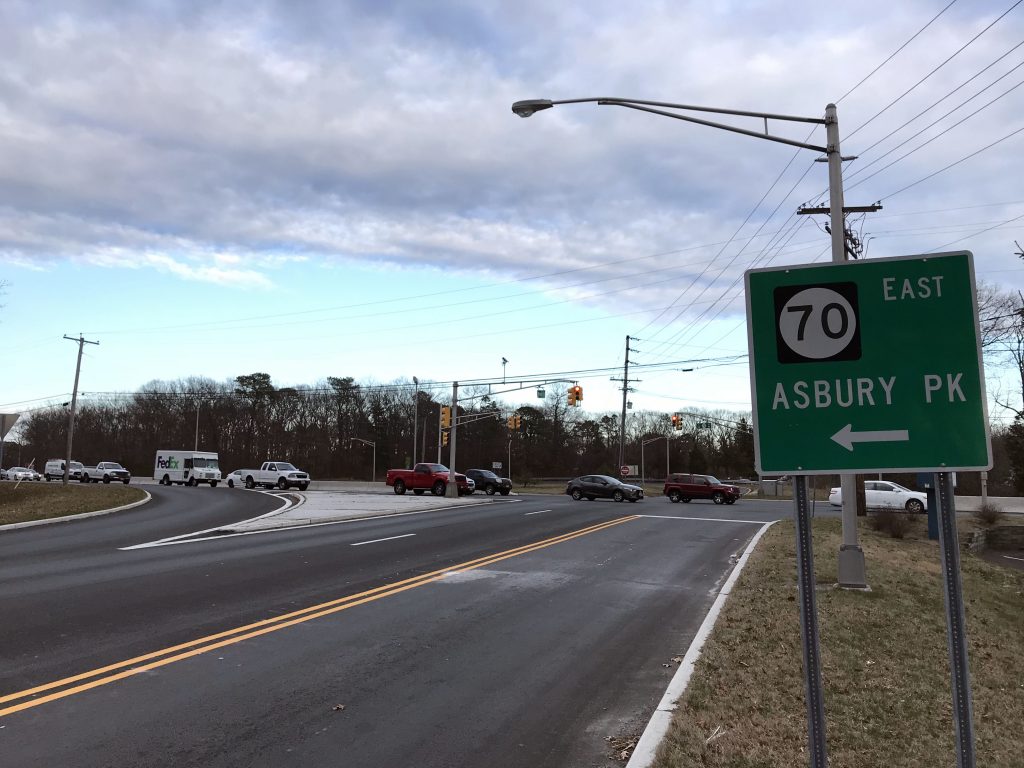 The intersection of Route 70 and Olden Street, Brick, N.J., March 2018. (Photo: Daniel Nee)