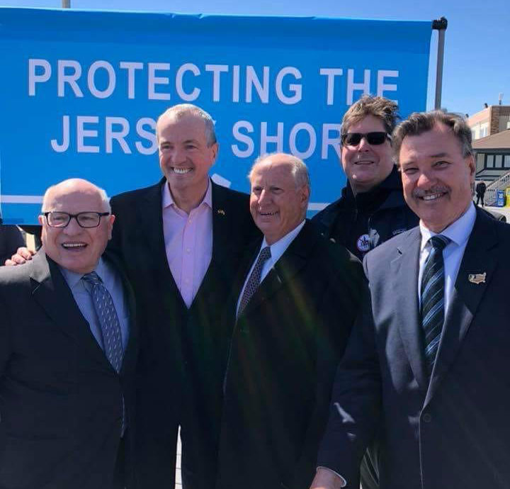 Brick officials join Gov. Phil Murphy in signing legislation banning offshore drilling in New Jersey. (Photo Courtesy: Jim Fozman)