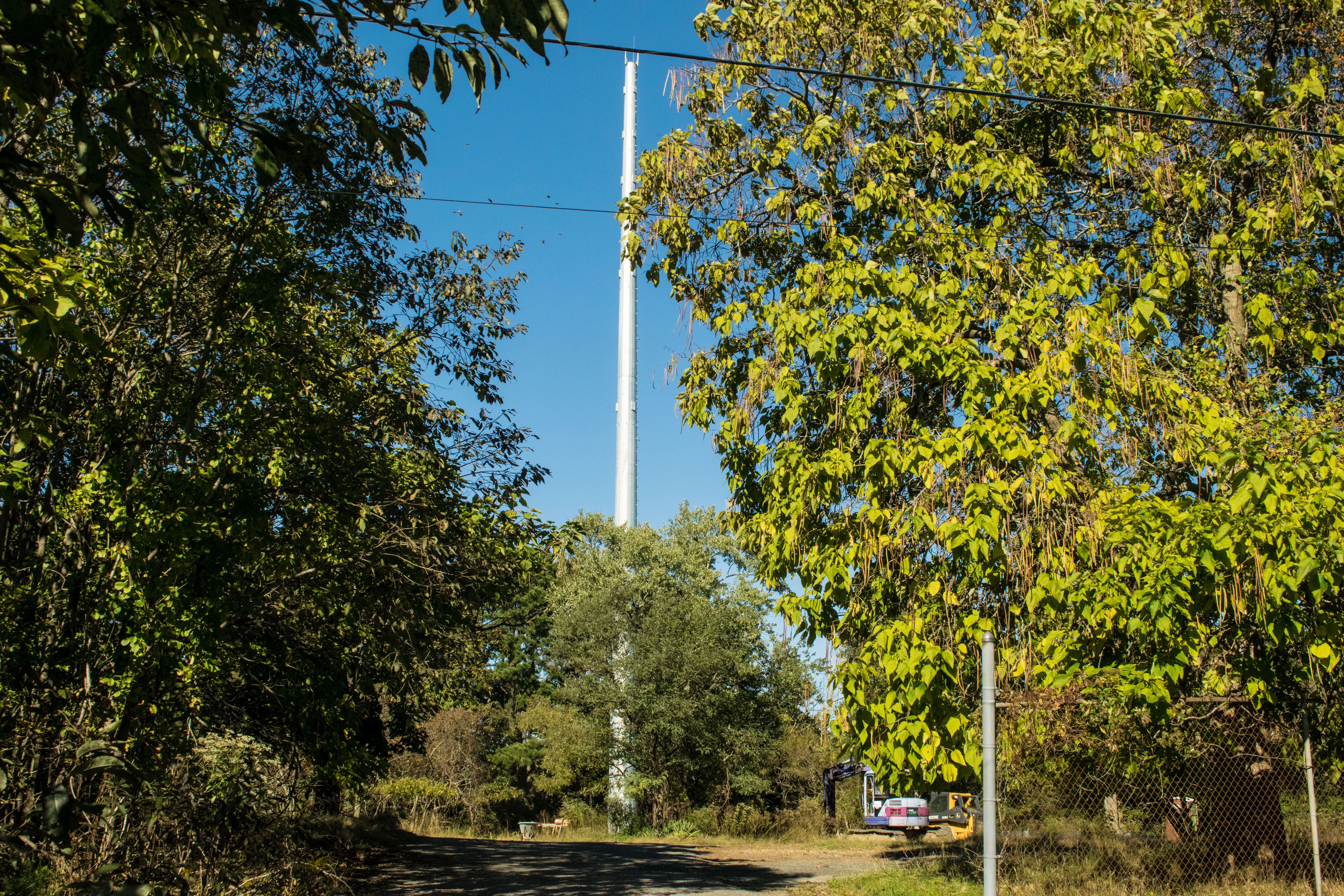 A communications tower along Herbertsville Road in Brick. (Photo: Daniel Nee)
