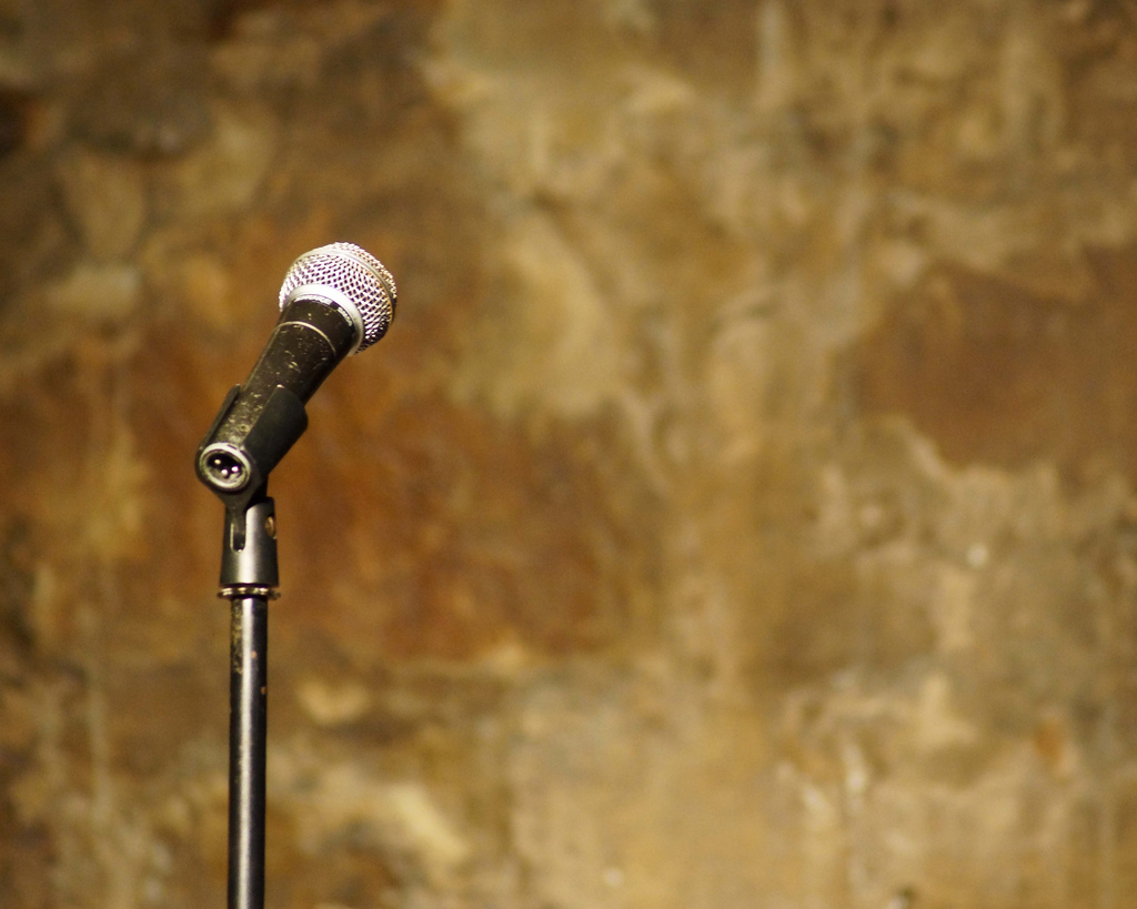 Comedy show microphone. (File Photo)