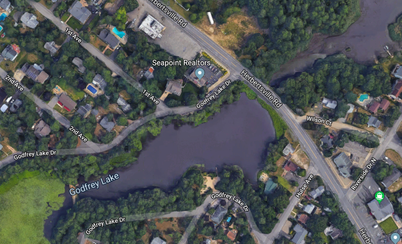 Godfrey Lake, along Herbertsville Road in Brick, N.J. (Credit: Google Maps)